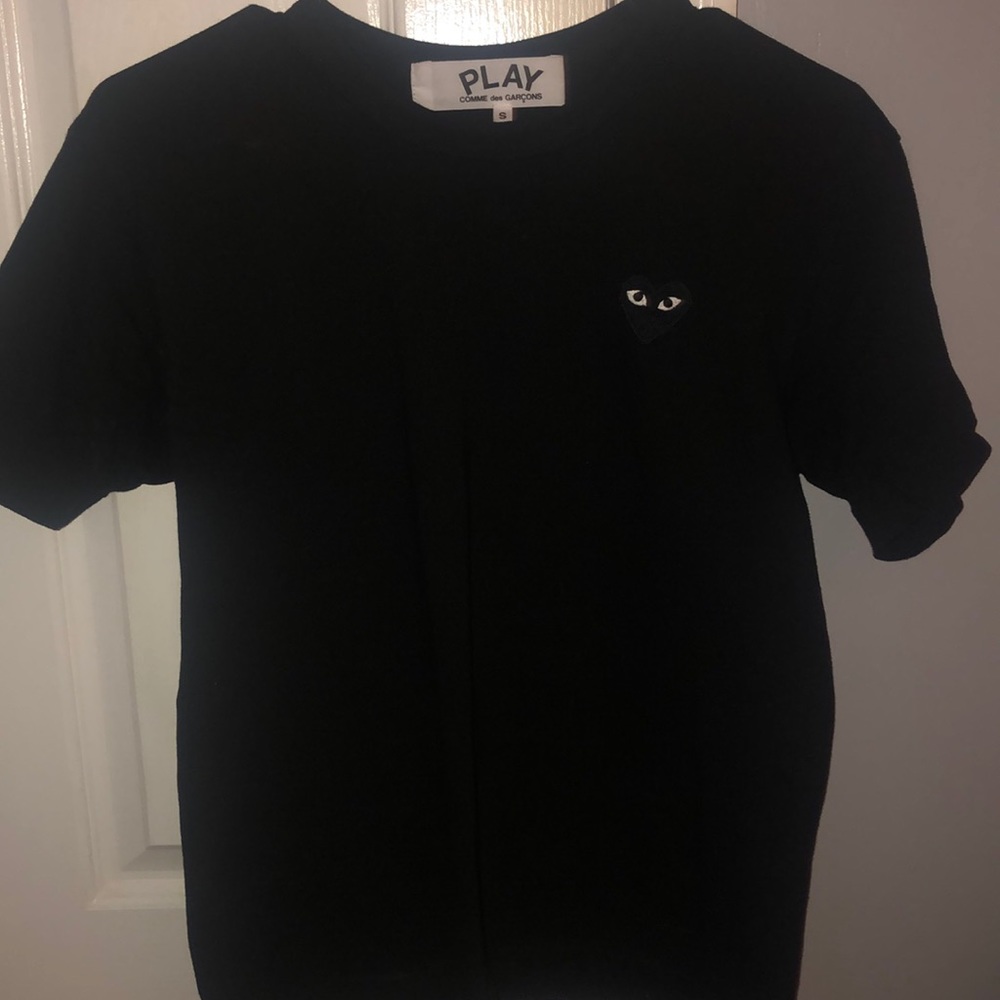 comme des garçons t shirt black x2